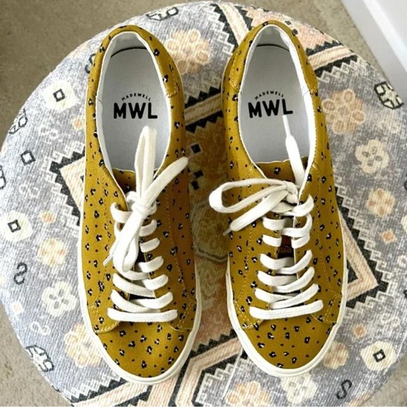 NWOT Madewell Sidewalk Low Top Sneakers in Mini Leopard - Picture 3 of 8